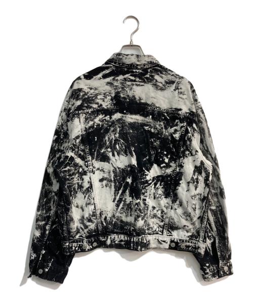 J.S HOMESTEAD（ジャーナルスタンダード ホームステッド）J.S HOMESTEAD (ジャーナルスタンダード ホームステッド) ハンドブリーチ デニムトラッカー ブラック×ホワイト サイズ:Mの古着・服飾アイテム