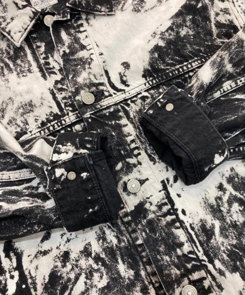 J.S HOMESTEAD（ジャーナルスタンダード ホームステッド）J.S HOMESTEAD (ジャーナルスタンダード ホームステッド) ハンドブリーチ デニムトラッカー ブラック×ホワイト サイズ:Mの古着・服飾アイテム