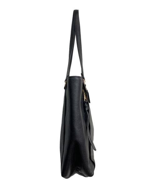 COACH（コーチ）COACH (コーチ) オールレザー トートバッグ ブラックの古着・服飾アイテム
