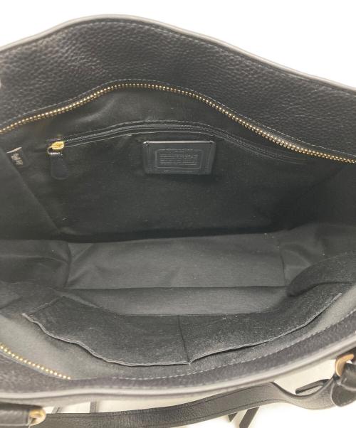 COACH（コーチ）COACH (コーチ) オールレザー トートバッグ ブラックの古着・服飾アイテム