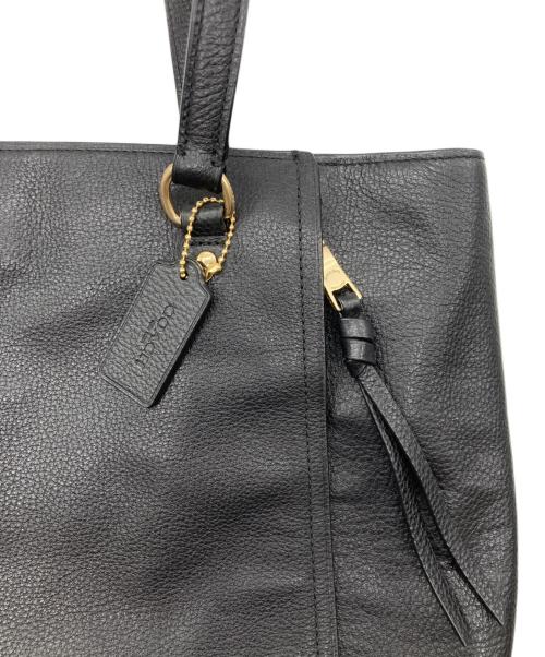 COACH（コーチ）COACH (コーチ) オールレザー トートバッグ ブラックの古着・服飾アイテム
