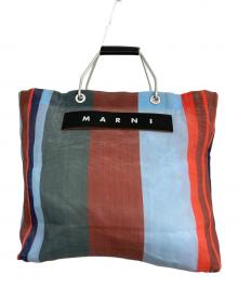 MARNI（マルニ）の古着「フラワーカフェ トートバッグ」｜ブルー×レッド