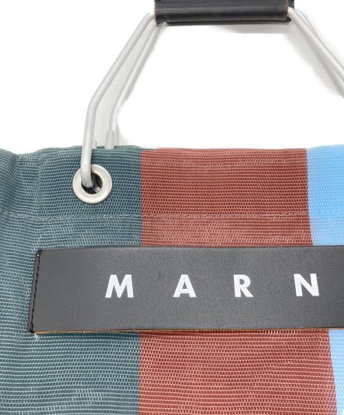 MARNI（マルニ）MARNI (マルニ) フラワーカフェ トートバッグ ブルー×レッドの古着・服飾アイテム