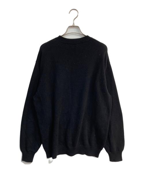 Hysteric Glamour（ヒステリックグラマー）Hysteric Glamour (ヒステリックグラマー) STILL CRAZY編込 セーター　02223NS04 ブラック サイズ:Lの古着・服飾アイテム