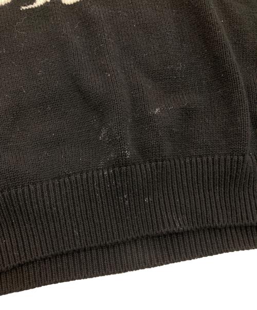 Hysteric Glamour（ヒステリックグラマー）Hysteric Glamour (ヒステリックグラマー) STILL CRAZY編込 セーター　02223NS04 ブラック サイズ:Lの古着・服飾アイテム