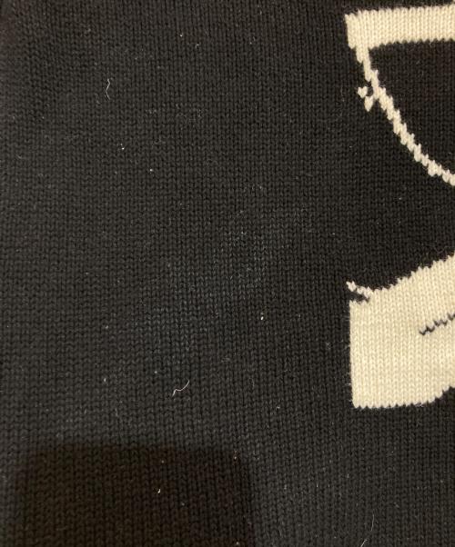 Hysteric Glamour（ヒステリックグラマー）Hysteric Glamour (ヒステリックグラマー) STILL CRAZY編込 セーター　02223NS04 ブラック サイズ:Lの古着・服飾アイテム