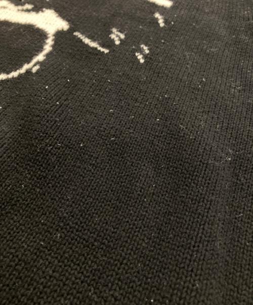 Hysteric Glamour（ヒステリックグラマー）Hysteric Glamour (ヒステリックグラマー) STILL CRAZY編込 セーター　02223NS04 ブラック サイズ:Lの古着・服飾アイテム