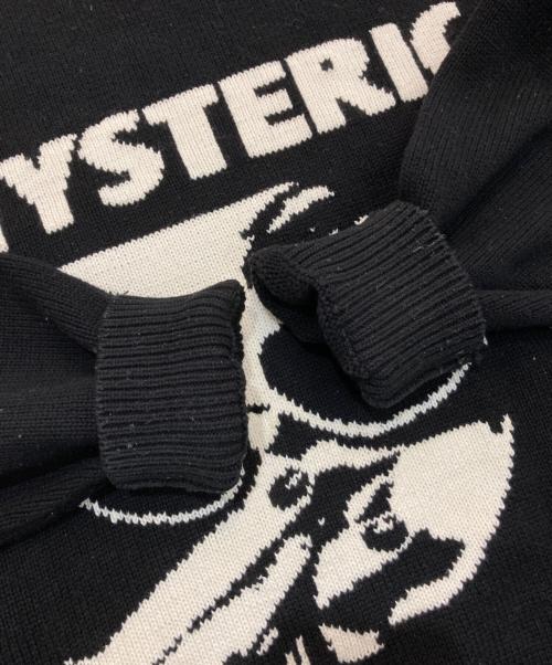 Hysteric Glamour（ヒステリックグラマー）Hysteric Glamour (ヒステリックグラマー) STILL CRAZY編込 セーター　02223NS04 ブラック サイズ:Lの古着・服飾アイテム