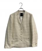 DAMA collectionダーマコレクション）の古着「ノーカラーツイードジャケット　1143211007」｜ベージュ