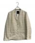 DAMA collection（ダーマコレクション）の古着「ノーカラーツイードジャケット　1143211007」｜ベージュ