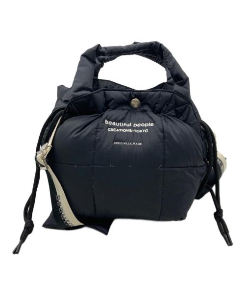 beautiful people（ビューティフルピープル）beautiful people (ビューティフルピープル) TAION (タイオン) パデッドミニトートショルダーバッグ ブラックの古着・服飾アイテム