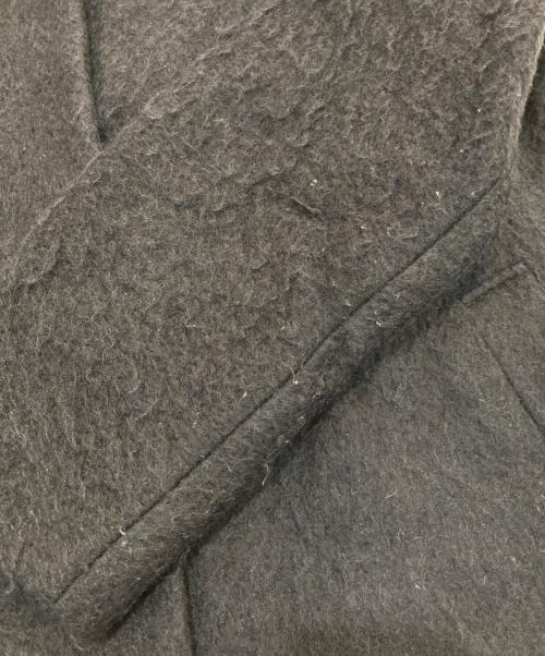S.ESSENTIALS（エス エッセンシャルズ）S.ESSENTIALS (エス エッセンシャルズ) ノーカラーシャギーコート ネイビー サイズ:36の古着・服飾アイテム