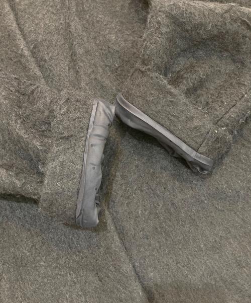 S.ESSENTIALS（エス エッセンシャルズ）S.ESSENTIALS (エス エッセンシャルズ) ノーカラーシャギーコート ネイビー サイズ:36の古着・服飾アイテム