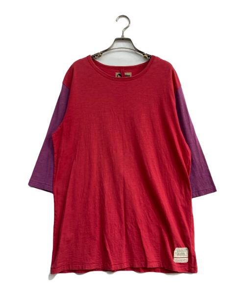 NIGEL CABOURN（ナイジェルケーボン）NIGEL CABOURN (ナイジェルケーボン) lybro バイカラカットソー　8038-13-20000 レッド×パープル サイズ:48の古着・服飾アイテム