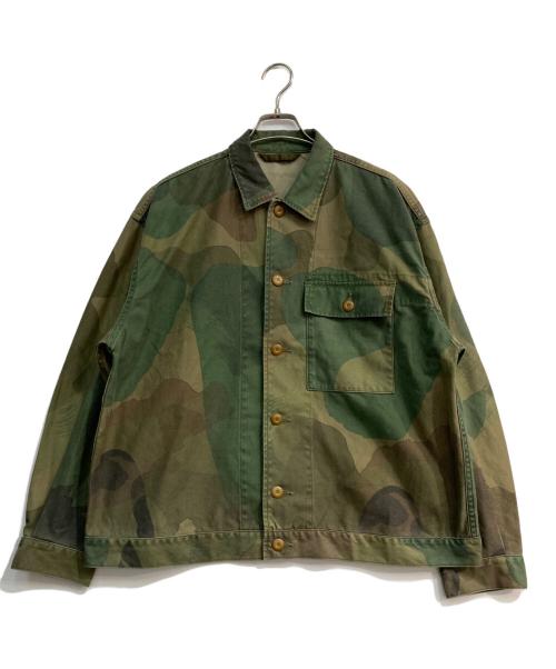 NIGEL CABOURN（ナイジェルケーボン）NIGEL CABOURN (ナイジェルケーボン) FRENCH WORK SHORT JK CAMO　エイジング 　8049-00-10001 グリーン サイズ:50の古着・服飾アイテム