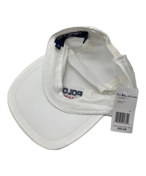 POLO SPORT（ポロスポーツ）POLO SPORT (ポロスポーツ) サテン地キャップ ホワイト 未使用品の古着・服飾アイテム