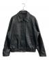 UNIVERSAL PRODUCTS.（ユニバーサルプロダクツ）の古着「GOATLEATHER DRIZZLER JACKET　241-60401」｜ブラック