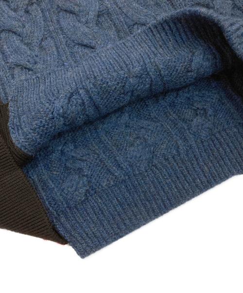 KOLOR（カラー）KOLOR (カラー) CRAZY PATTERN KNIT ネイビー×ブラック サイズ:3の古着・服飾アイテム