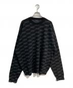 BALENCIAGAバレンシアガ）の古着「BBモノグラムロゴジャガードセーター 23SS 　733859」｜ブラック