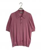 JOHN SMEDLEYジョンスメドレー）の古着「ニットポロシャツ」｜ピンク