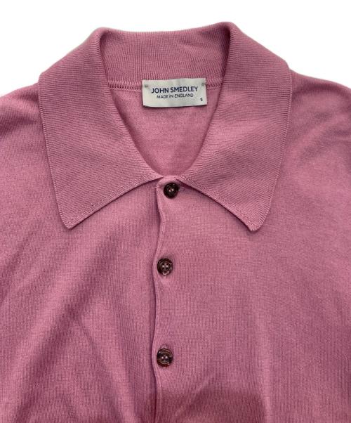 JOHN SMEDLEY（ジョンスメドレー）JOHN SMEDLEY (ジョンスメドレー) ニットポロシャツ ピンク サイズ:Sの古着・服飾アイテム