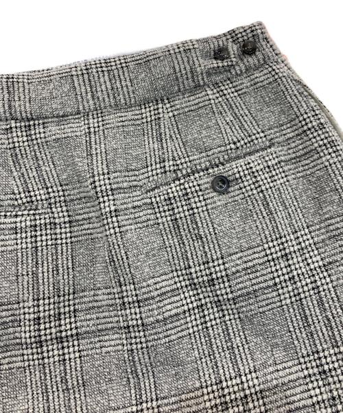 SALON adam et rope'（サロンアダムエロペ）SALON adam et rope' (サロンアダムエロペ) フロントスリットツイードチェックタイトスカート　SHC-33800 グレー サイズ:Sの古着・服飾アイテム