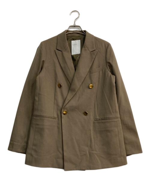 Noble（ノーブル）Noble (ノーブル) ピークドジャケット ブラウン サイズ:36の古着・服飾アイテム