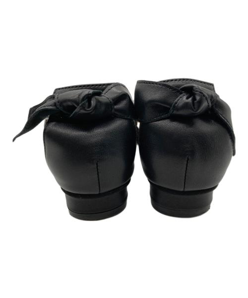 daniella&GEMMA（ダニエラアンドジェマ）daniella&GEMMA (ダニエラアンドジェマ) バックリボンポインテッドフラットパンプス　DA25102 ブラック サイズ:35の古着・服飾アイテム