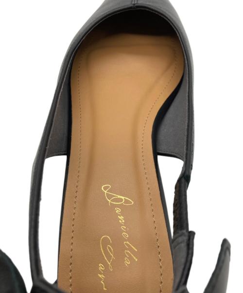 daniella&GEMMA（ダニエラアンドジェマ）daniella&GEMMA (ダニエラアンドジェマ) バックリボンポインテッドフラットパンプス　DA25102 ブラック サイズ:35の古着・服飾アイテム