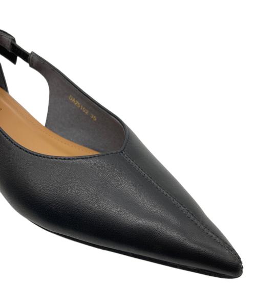 daniella&GEMMA（ダニエラアンドジェマ）daniella&GEMMA (ダニエラアンドジェマ) バックリボンポインテッドフラットパンプス　DA25102 ブラック サイズ:35の古着・服飾アイテム