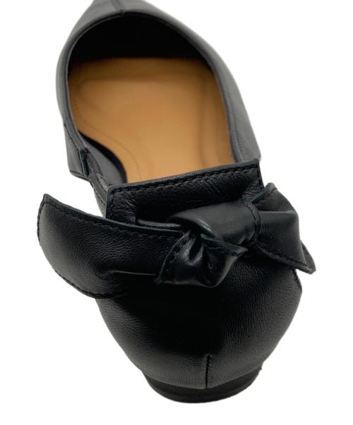 daniella&GEMMA（ダニエラアンドジェマ）daniella&GEMMA (ダニエラアンドジェマ) バックリボンポインテッドフラットパンプス　DA25102 ブラック サイズ:35の古着・服飾アイテム