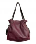 LOEWE MADRIDロエベ）の古着「フラメンコ 28 巾着 ナッパレザー タッセル ショルダーバッグ」｜ボルドー