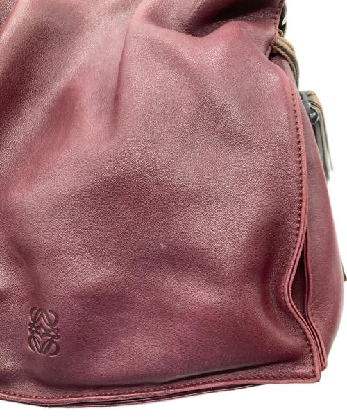 LOEWE MADRID（ロエベ）LOEWE MADRID (ロエベ) フラメンコ 28 巾着 ナッパレザー タッセル ショルダーバッグ ボルドーの古着・服飾アイテム