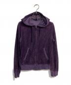 BURBERRY BLUE LABELバーバリーロンドンブルーレーベル）の古着「ベロアジップパーカー」｜パープル