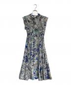 ANAYIアナイ）の古着「ドローイングボタニカルボウ ワンピース　24SS　 BUCOL社　102417-14-270」｜ブルー