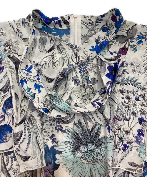 ANAYI（アナイ）ANAYI (アナイ) ドローイングボタニカルボウ ワンピース　24SS　 BUCOL社　102417-14-270 ブルー サイズ:36の古着・服飾アイテム