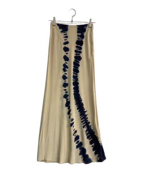 RHC Ron Herman（アールエイチシー ロンハーマン）RHC Ron Herman (アールエイチシー ロンハーマン) シルクスカート　3410500079 ベージュ×ネイビー サイズ:XSの古着・服飾アイテム