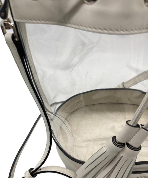 MIU MIU（ミュウミュウ）MIU MIU (ミュウミュウ) 巾着 クリア バッグ ホワイトの古着・服飾アイテム