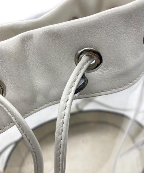 MIU MIU（ミュウミュウ）MIU MIU (ミュウミュウ) 巾着 クリア バッグ ホワイトの古着・服飾アイテム