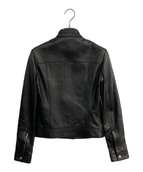 GUCCI（グッチ）GUCCI (グッチ) ラムレザーシングルライダースジャケット　290487-XN571 ブラック サイズ:Sの古着・服飾アイテム