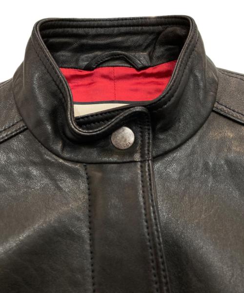 GUCCI（グッチ）GUCCI (グッチ) ラムレザーシングルライダースジャケット　290487-XN571 ブラック サイズ:Sの古着・服飾アイテム