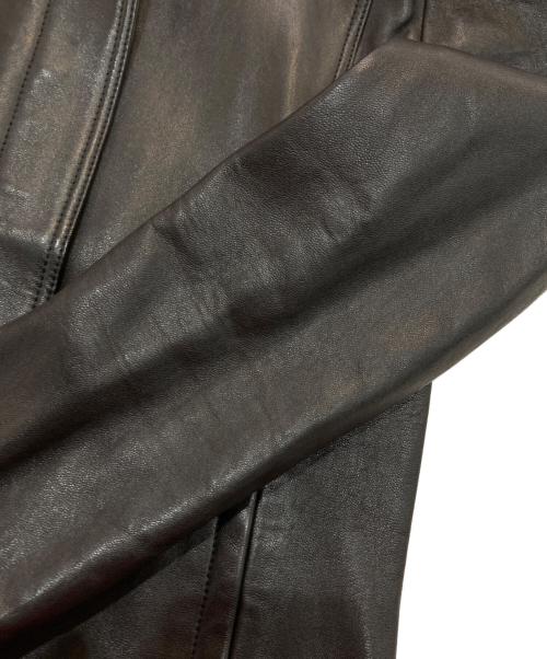 GUCCI（グッチ）GUCCI (グッチ) ラムレザーシングルライダースジャケット　290487-XN571 ブラック サイズ:Sの古着・服飾アイテム