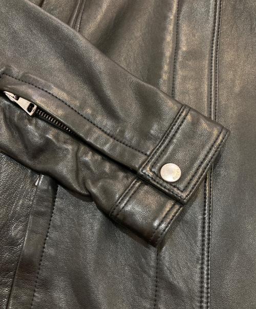GUCCI（グッチ）GUCCI (グッチ) ラムレザーシングルライダースジャケット　290487-XN571 ブラック サイズ:Sの古着・服飾アイテム