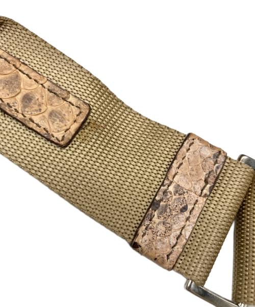 PRADA（プラダ）PRADA (プラダ) パイソンショルダーバッグ ブラウンの古着・服飾アイテム