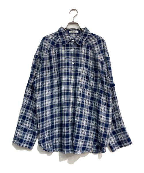 Snidel（スナイデル）Snidel (スナイデル) バリエシャツ　25SS　SWFB251173 ホワイト×ネイビー サイズ:1の古着・服飾アイテム