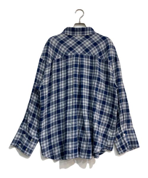 Snidel（スナイデル）Snidel (スナイデル) バリエシャツ　25SS　SWFB251173 ホワイト×ネイビー サイズ:1の古着・服飾アイテム