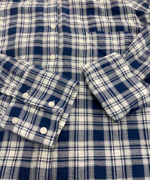Snidel（スナイデル）Snidel (スナイデル) バリエシャツ　25SS　SWFB251173 ホワイト×ネイビー サイズ:1の古着・服飾アイテム