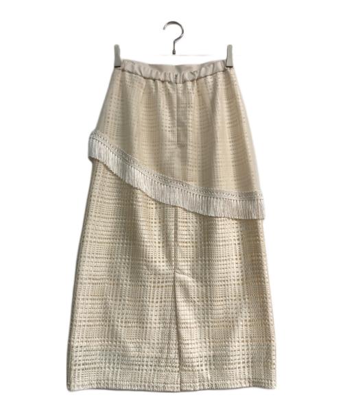 Diagram（ダイアグラム）Diagram (ダイアグラム) メッシュフリンジスカート　0323221199-00 アイボリー サイズ:36の古着・服飾アイテム