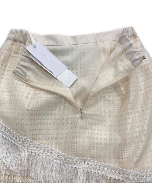 Diagram（ダイアグラム）Diagram (ダイアグラム) メッシュフリンジスカート　0323221199-00 アイボリー サイズ:36の古着・服飾アイテム