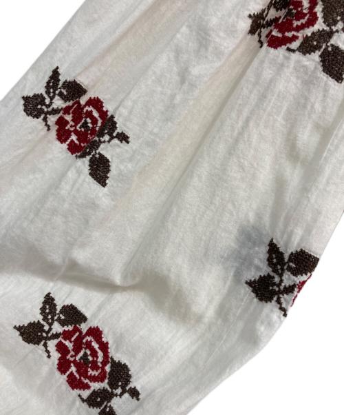 BEAMS BOY（ビームスボーイ）BEAMS BOY (ビームスボーイ) TREPIED (トレピエ) 刺繍ギャザーブラウス アイボリー サイズ:-の古着・服飾アイテム